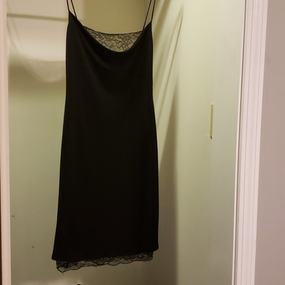 Lace trim slip dress